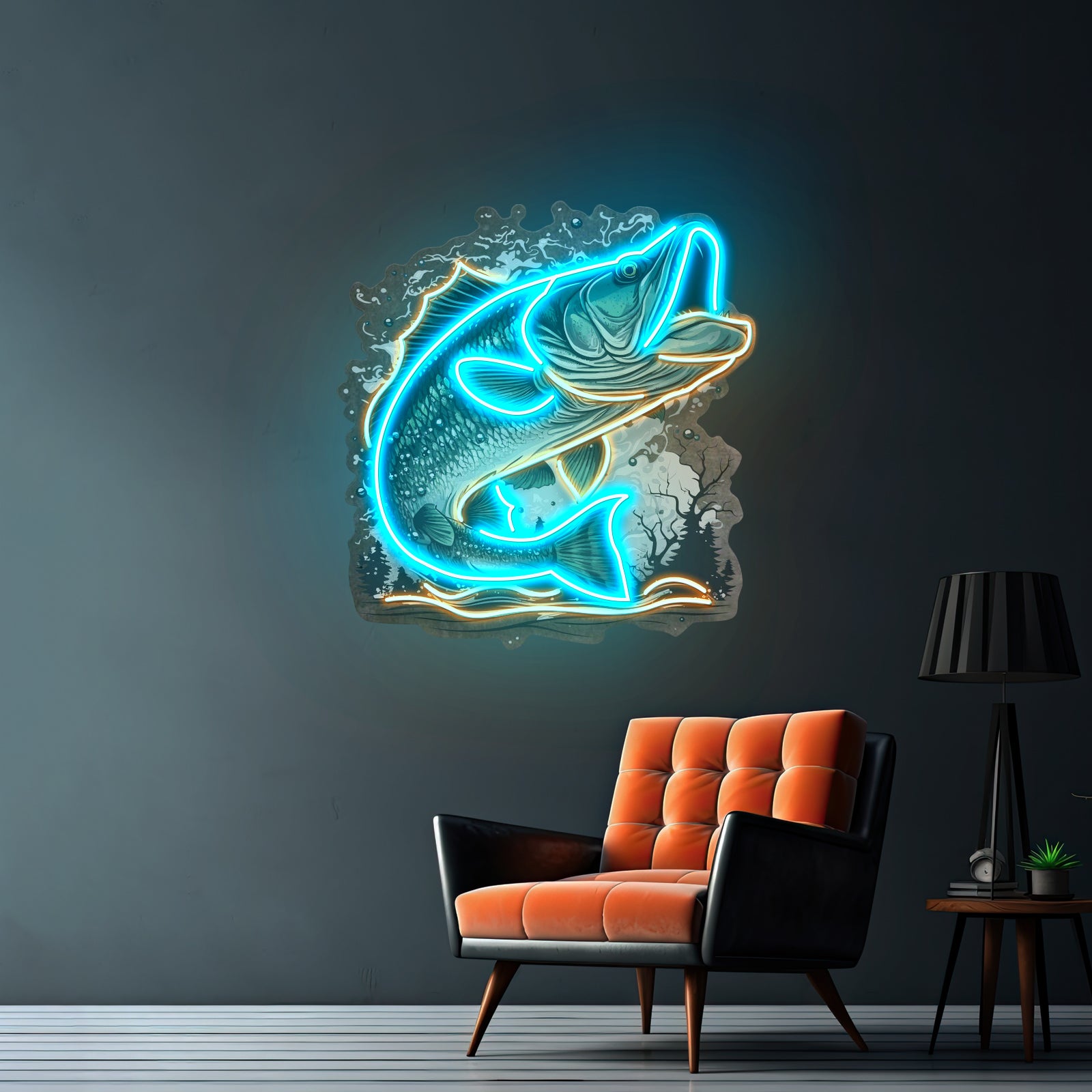 Magic Fishing Frame Led Neon Sign Light Custom Led Signs