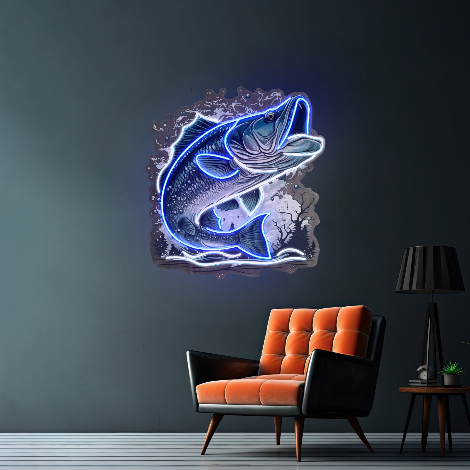 Magic Fishing Frame Led Neon Sign Light Custom Led Signs