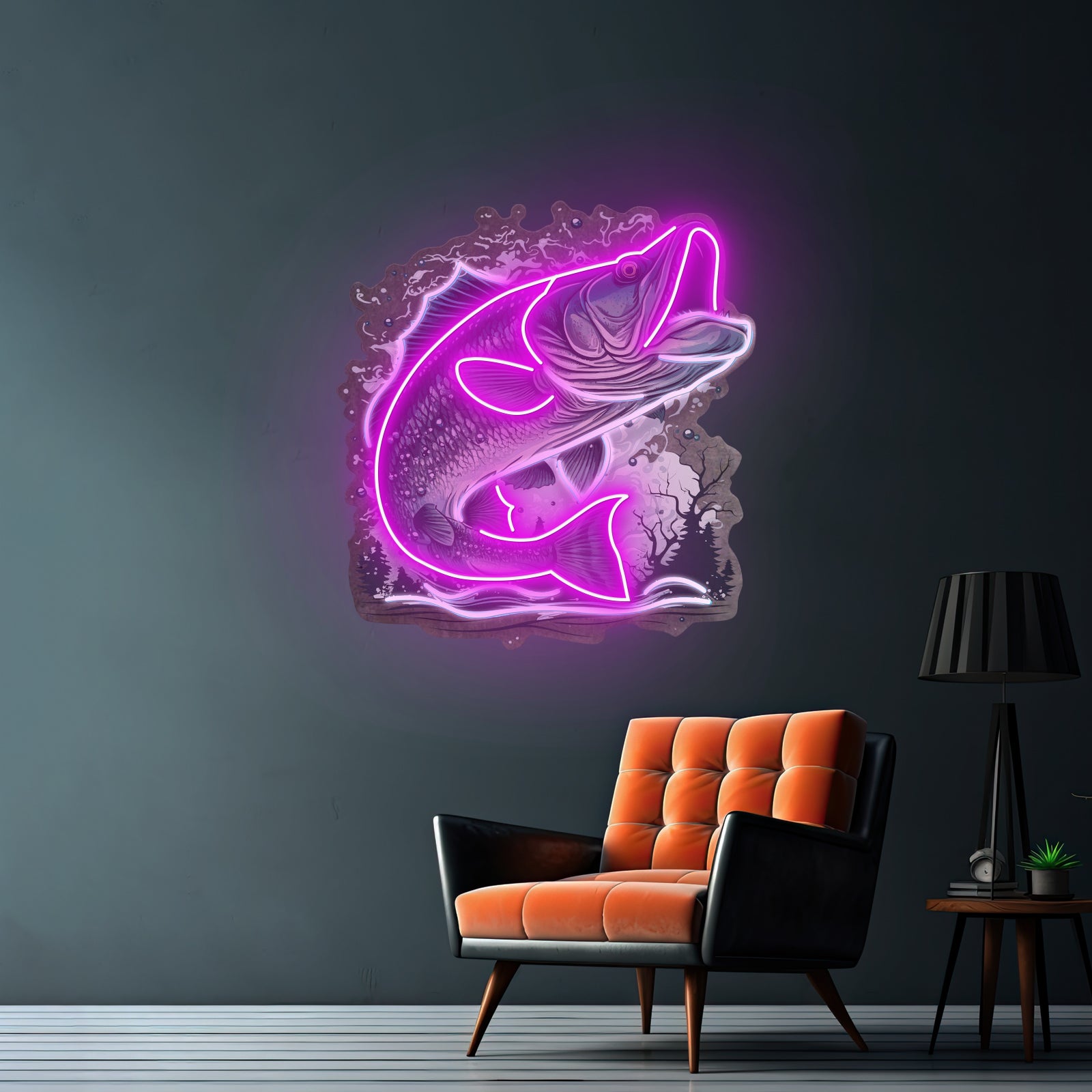 Magic Fishing Frame Led Neon Sign Light Custom Led Signs