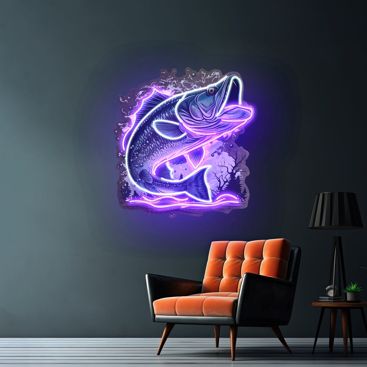 Magic Fishing Frame Led Neon Sign Light Custom Led Signs