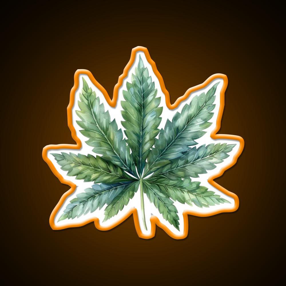 Magic Leaf Hemp Inspired Green Leaf Led Neon Sign Rgb Color - LED neon sign view 6