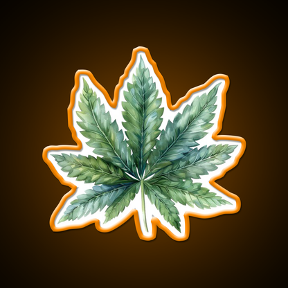 Magic Leaf Hemp Inspired Green Leaf Led Neon Sign Rgb Color - LED neon sign view 6