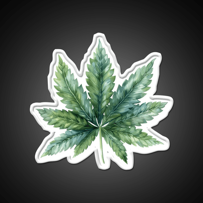 Magic Leaf Hemp Inspired Green Leaf Led Neon Sign Rgb Color - Shineneon