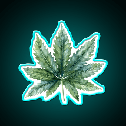 Magic Leaf Hemp Inspired Green Leaf Led Neon Sign Rgb Color - Shineneon