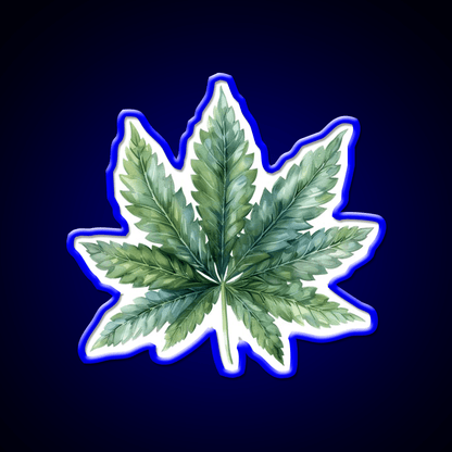 Magic Leaf Hemp Inspired Green Leaf Led Neon Sign Rgb Color - Shineneon
