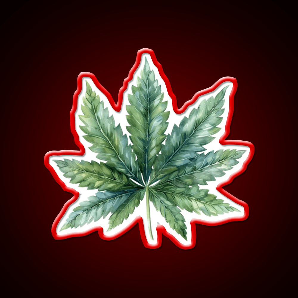 Magic Leaf Hemp Inspired Green Leaf Led Neon Sign Rgb Color - Shineneon