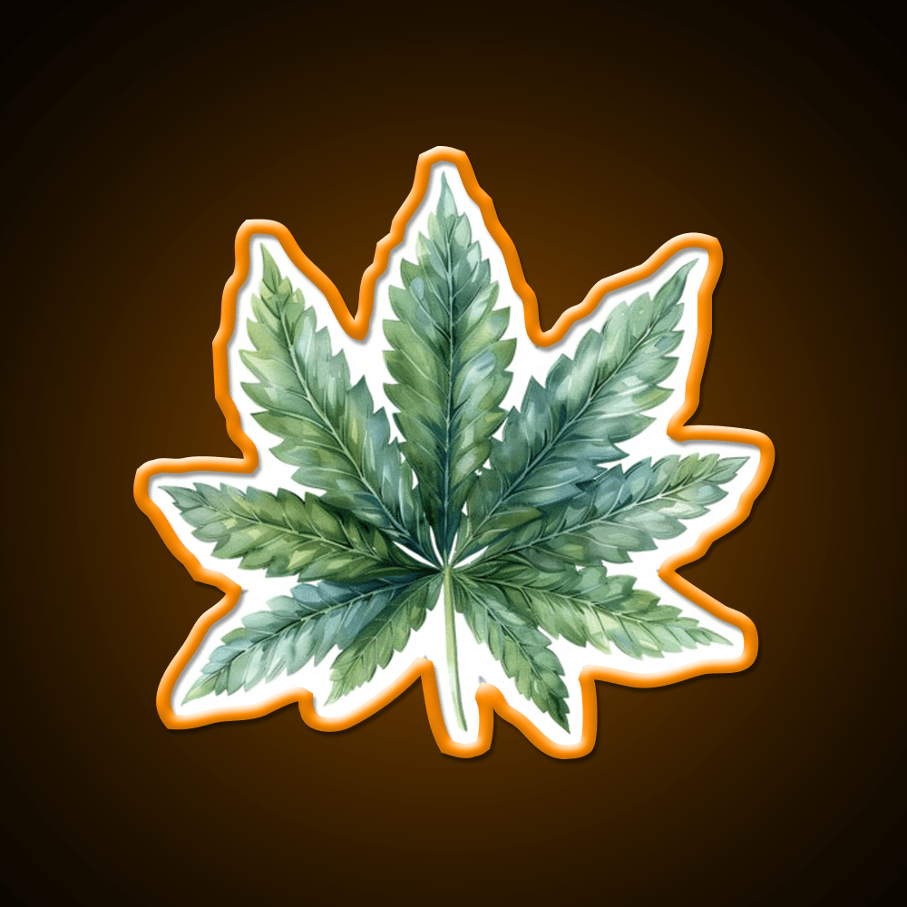 Magic Leaf Hemp Inspired Green Leaf Led Neon Sign Rgb Color - Shineneon