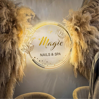 Magic Nails Spa Acrylic Business Logo Sign - Shineneon
