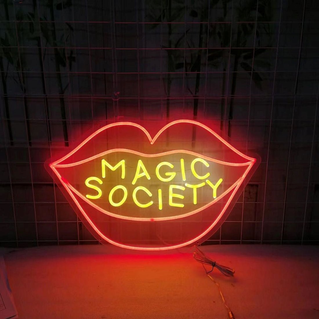 Magic Society Lips Led Sign Business Neon Sign - Shineneon
