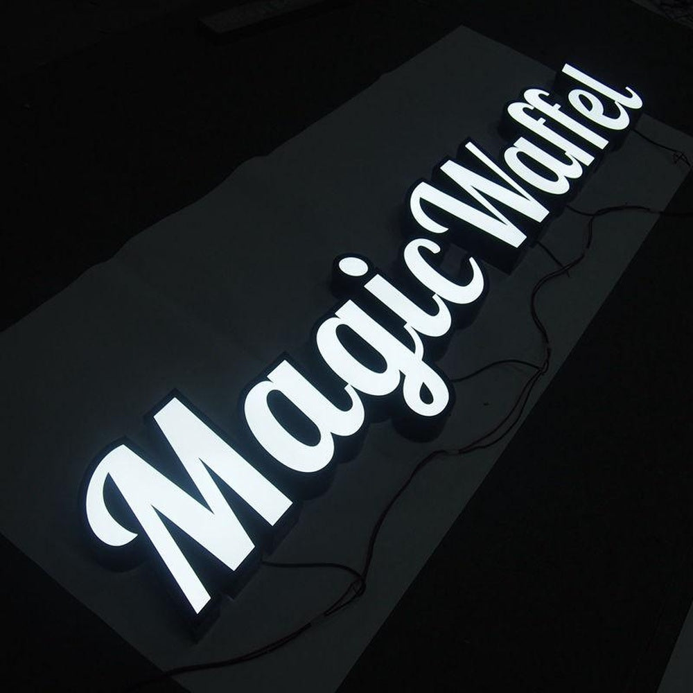 Magic Waffel 3D Frontlit Letters Metal Led Sign