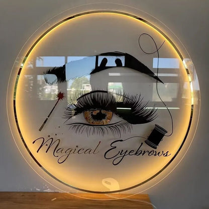 Magical Eyebrows Acrylic Business Logo Sign - Shineneon