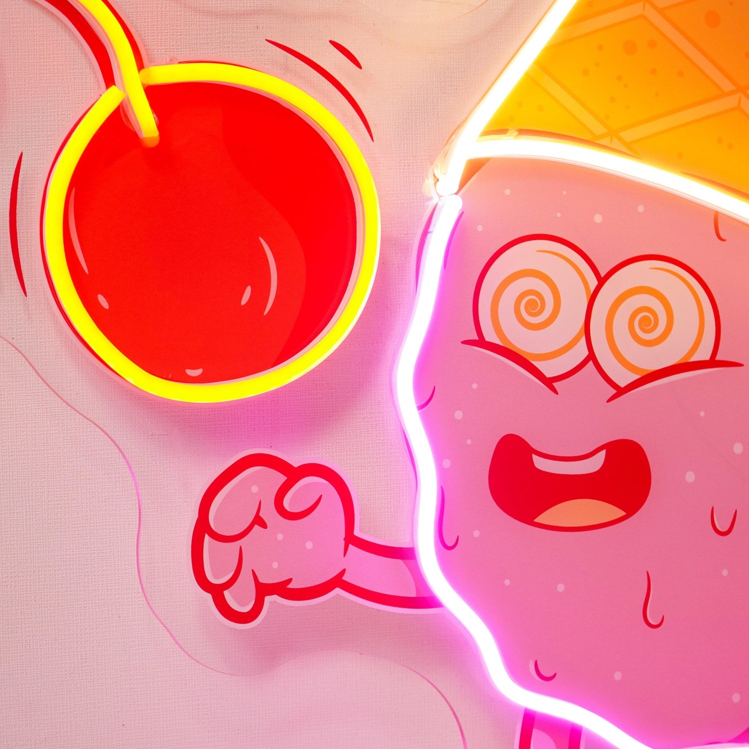 Magician Ice Cream Cartoon Uv Printed Led Neon Sign For Sweet Shop Decor | Shineneon