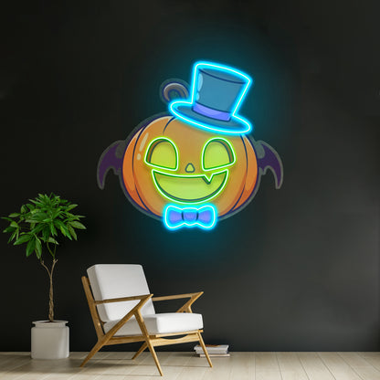 Magician Pumpkin Led Neon Sign Light Custom Led Signs