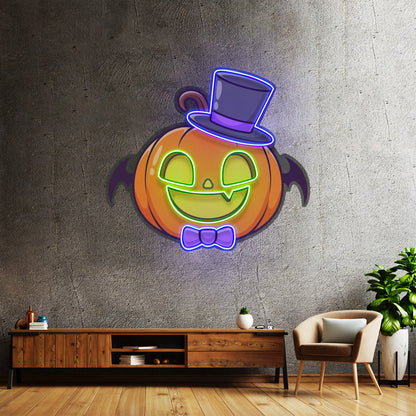 Magician Pumpkin Led Neon Sign Light Custom Led Signs