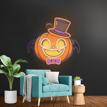 Magician Pumpkin Led Neon Sign Light Custom Led Signs