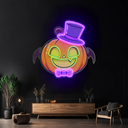 Magician Pumpkin Led Neon Sign Light Custom Led Signs