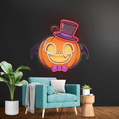 Magician Pumpkin Led Neon Sign Light Custom Led Signs