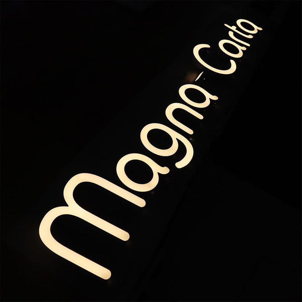 Magna Carta 3D Frontlit Letters Metal Led Sign