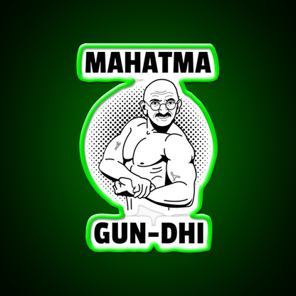 Mahatma Gun Dhi Gym Fitness Led Neon Sign Rgb Color - LED neon sign view 8
