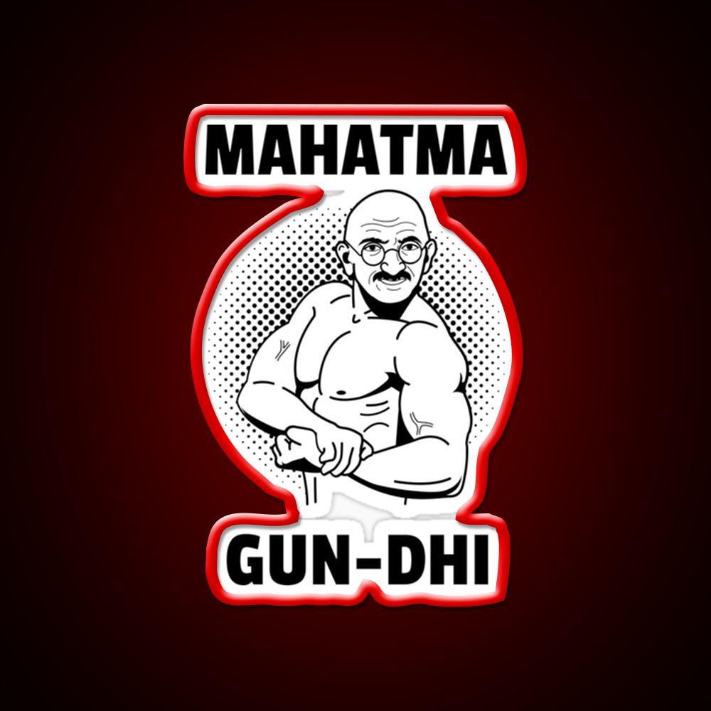 Mahatma Gun Dhi Gym Fitness Led Neon Sign Rgb Color - LED neon sign view 10