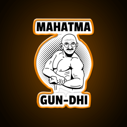Mahatma Gun Dhi Gym Fitness Led Neon Sign Rgb Color - Shineneon