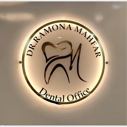 Mahfar Dental Office Acrylic Business Logo Sign - Shineneon
