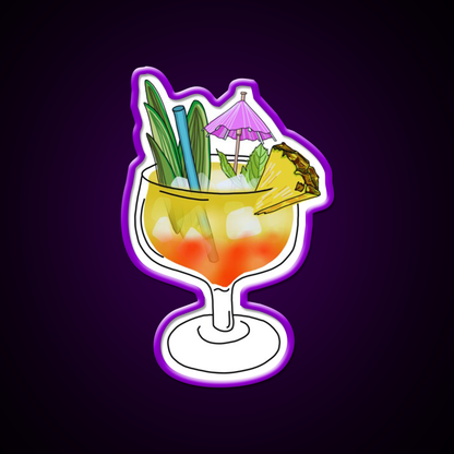 Mai Tai Cocktail Bar Decor Led Neon Sign Drink Lounge Art Rgb Color - LED neon sign view 9