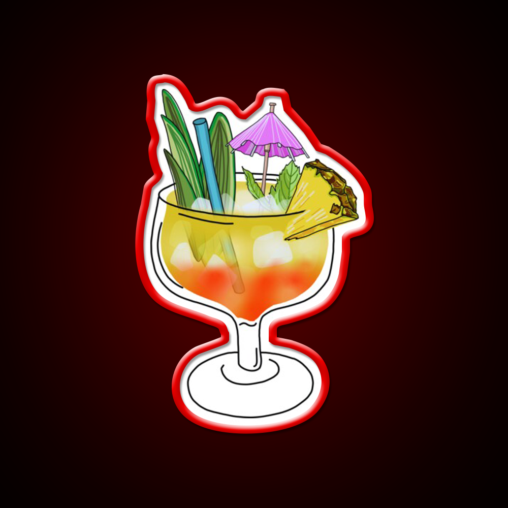 Mai Tai Cocktail Bar Decor Led Neon Sign Drink Lounge Art Rgb Color - LED neon sign view 10