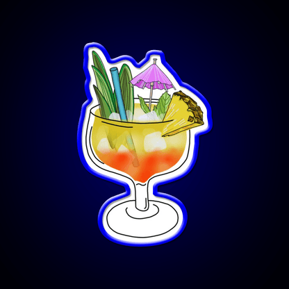 Mai Tai Cocktail Bar Decor Led Neon Sign Drink Lounge Art Rgb Color - Shineneon