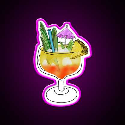 Mai Tai Cocktail Bar Decor Led Neon Sign Drink Lounge Art Rgb Color - Shineneon