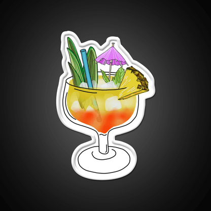 Mai Tai Cocktail Bar Decor Led Neon Sign Drink Lounge Art Rgb Color - Shineneon