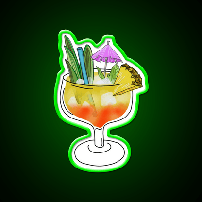 Mai Tai Cocktail Bar Decor Led Neon Sign Drink Lounge Art Rgb Color - Shineneon