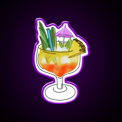 Mai Tai Cocktail Bar Decor Led Neon Sign Drink Lounge Art Rgb Color - Shineneon