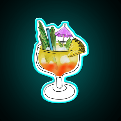 Mai Tai Cocktail Bar Decor Led Neon Sign Drink Lounge Art Rgb Color - Shineneon