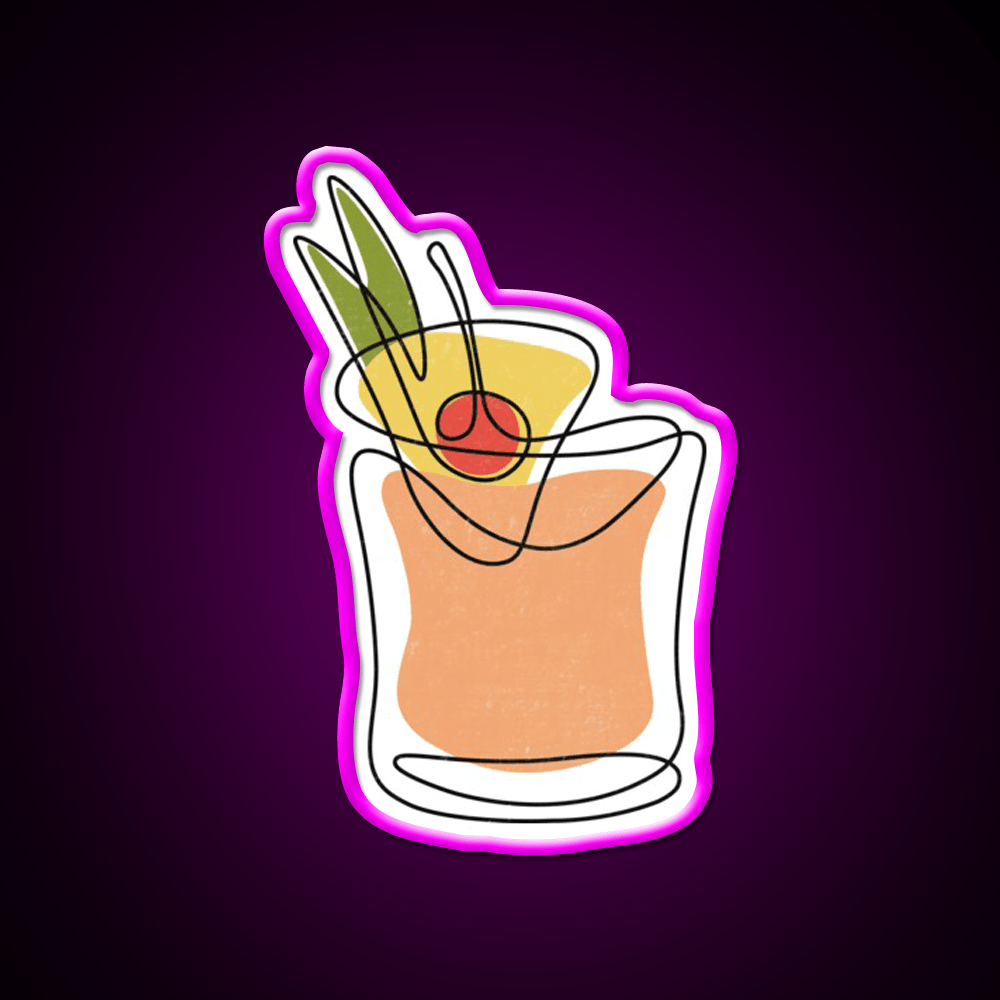 Mai Tai Cocktail Bar Decor Led Neon Sign Drink Wall Art Rgb Color - Shineneon