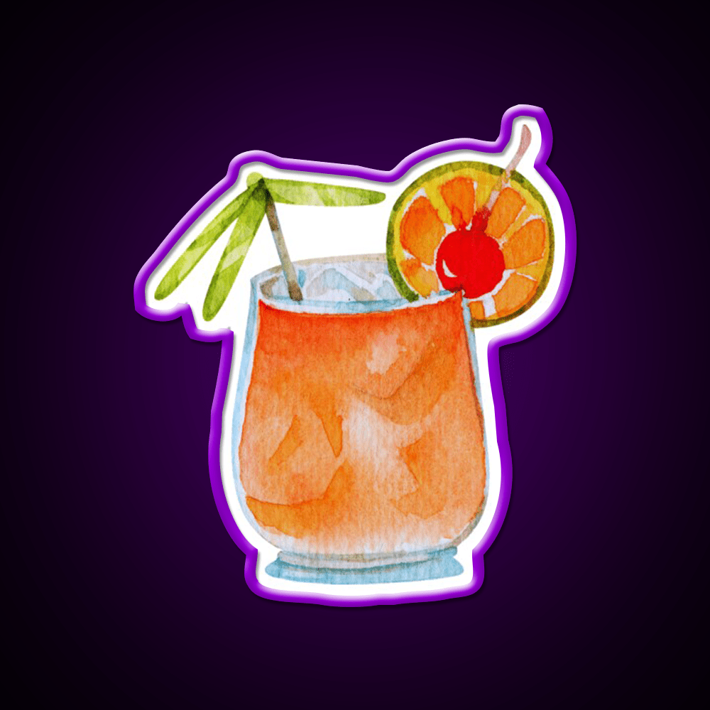 Mai Tai Cocktail Bar Decor Led Neon Sign Rgb Color - Shineneon
