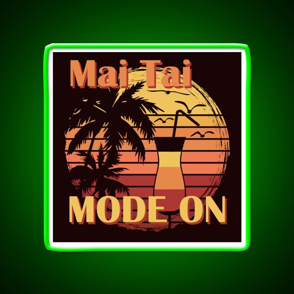 Mai Tai Mode On Cocktail Bar Decor Led Neon Sign Rgb Color - LED neon sign view 8