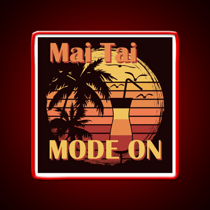 Mai Tai Mode On Cocktail Bar Decor Led Neon Sign Rgb Color - Shineneon
