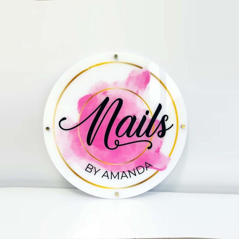 Mails By Amanda Acrylic Business Logo Sign - Shineneon