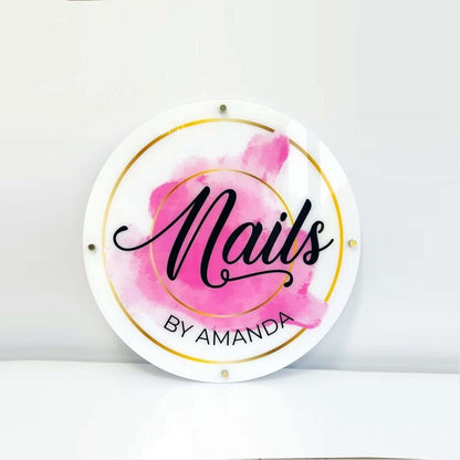 Mails By Amanda Acrylic Business Logo Sign - Shineneon