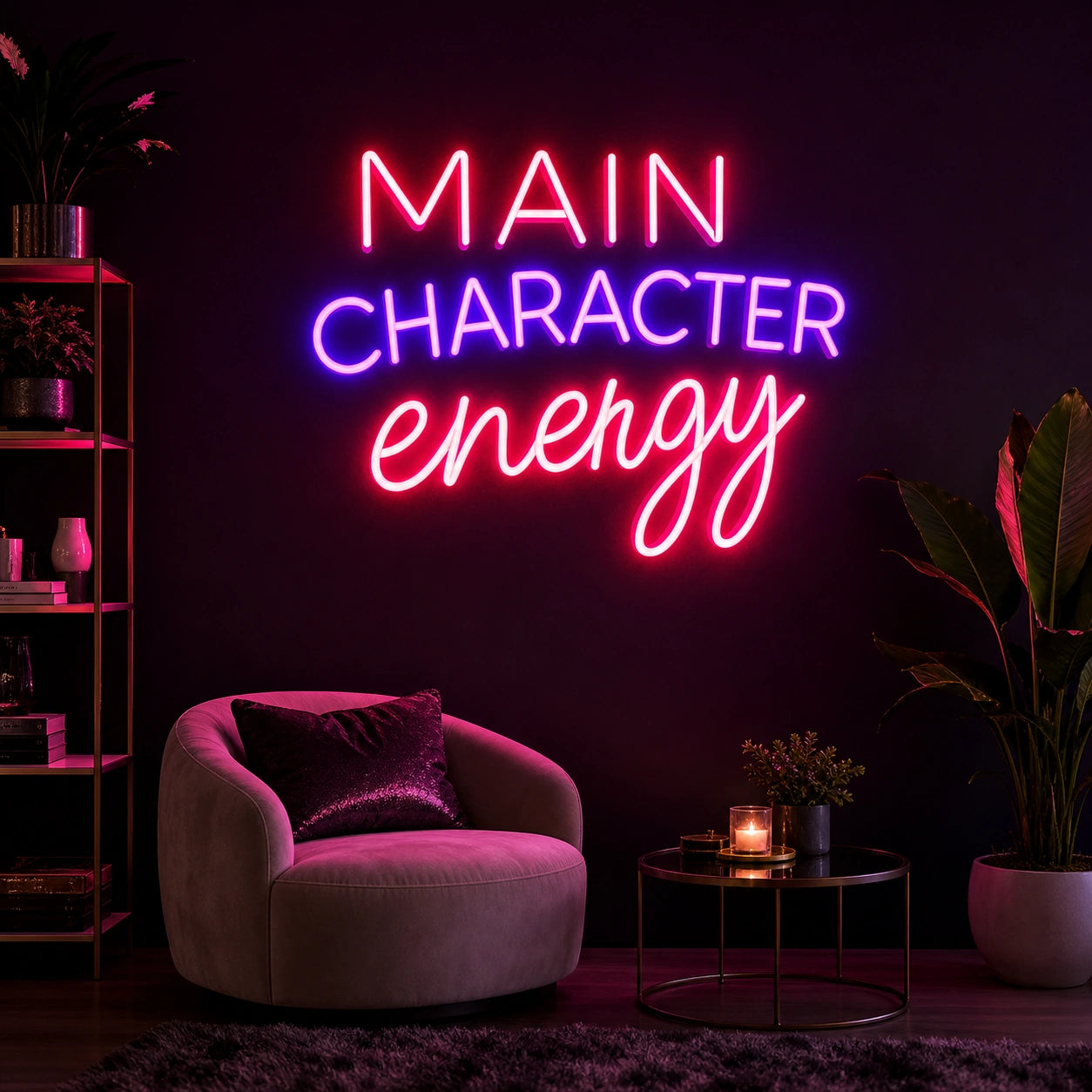 Main Character LED Neon Sign Man Cave Neon Sign high-converting product image