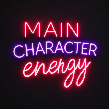 Main Character LED Neon Sign Man Cave Neon Sign main product image