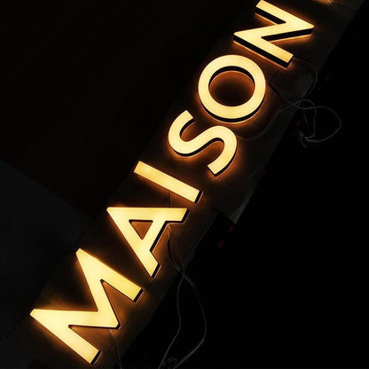 Maison 3D Frontlit Letters Metal Led Sign