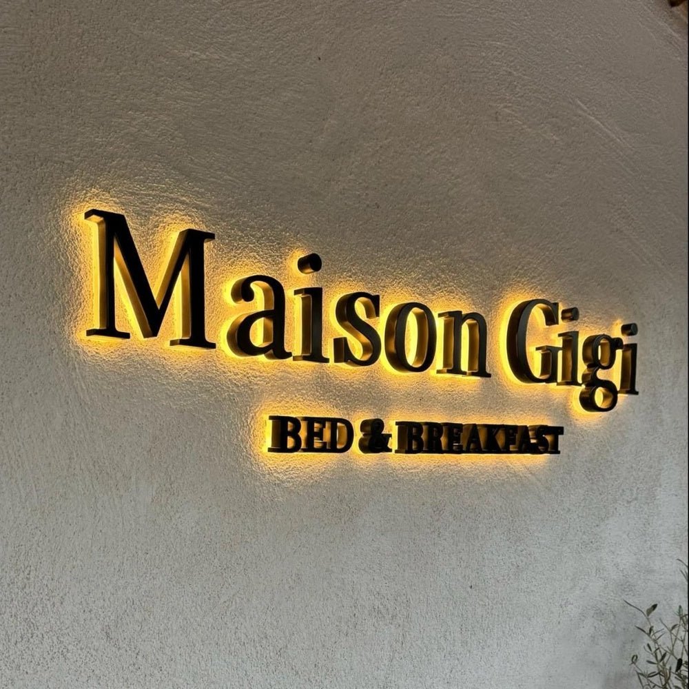 Maison Gigi Bed Breakfast 3D Backlit Channel Letters Led Light Sign - Shineneon