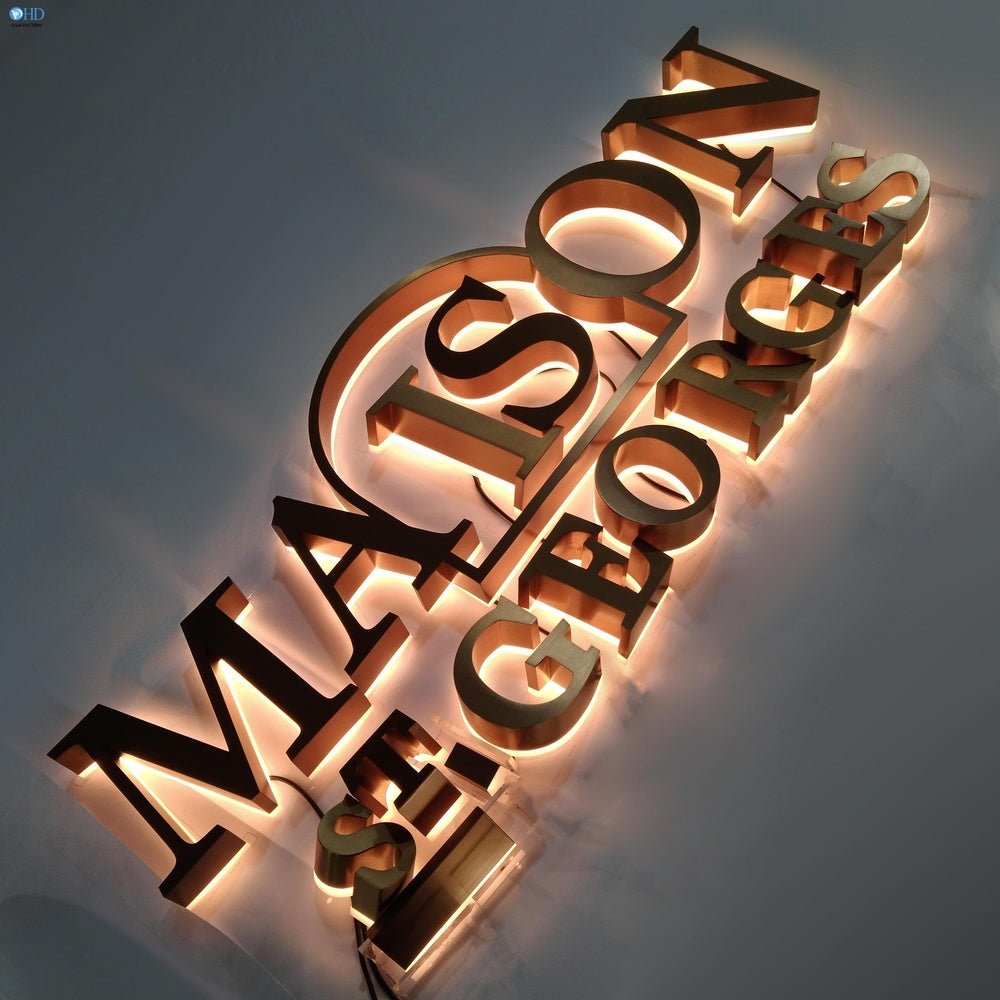 Maison St Egeorges 3D Backlit Letters Business Metal Led Sign - Shineneon