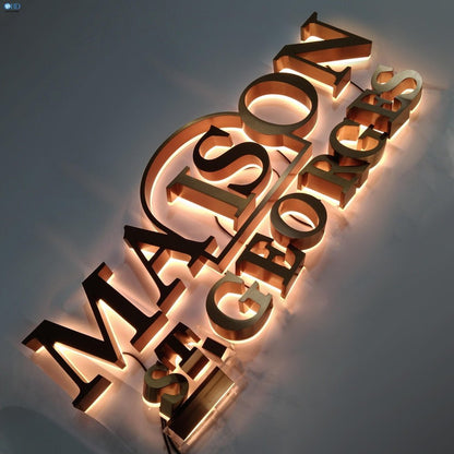 Maison St Egeorges 3D Backlit Letters Business Metal Led Sign - Shineneon