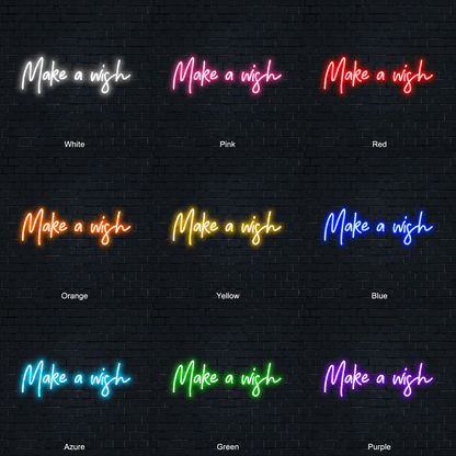 Make A Wish Wall Decor LED Neon Sign - Shineneon
