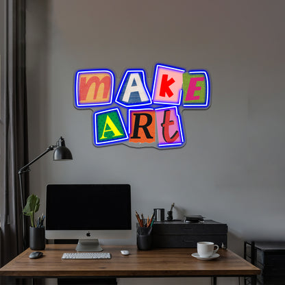 Make Art Collage Artwork Led Neon