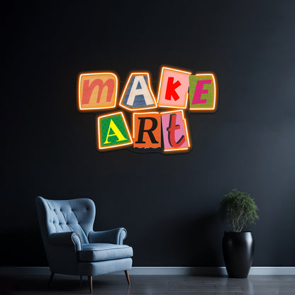 Make Art Collage Artwork Led Neon