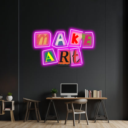 Make Art Collage Artwork Led Neon